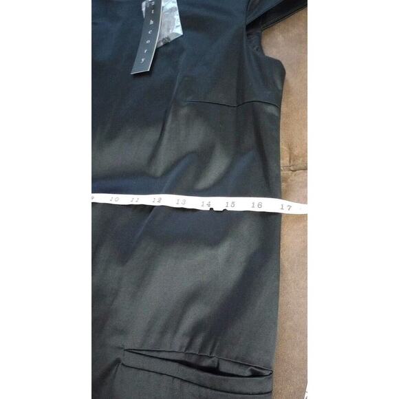 THEORY Maryanka Dress Sz 2 NWT BLACK Cap Sleeve Shift Little black DRESS $315 - Picture 8 of 9